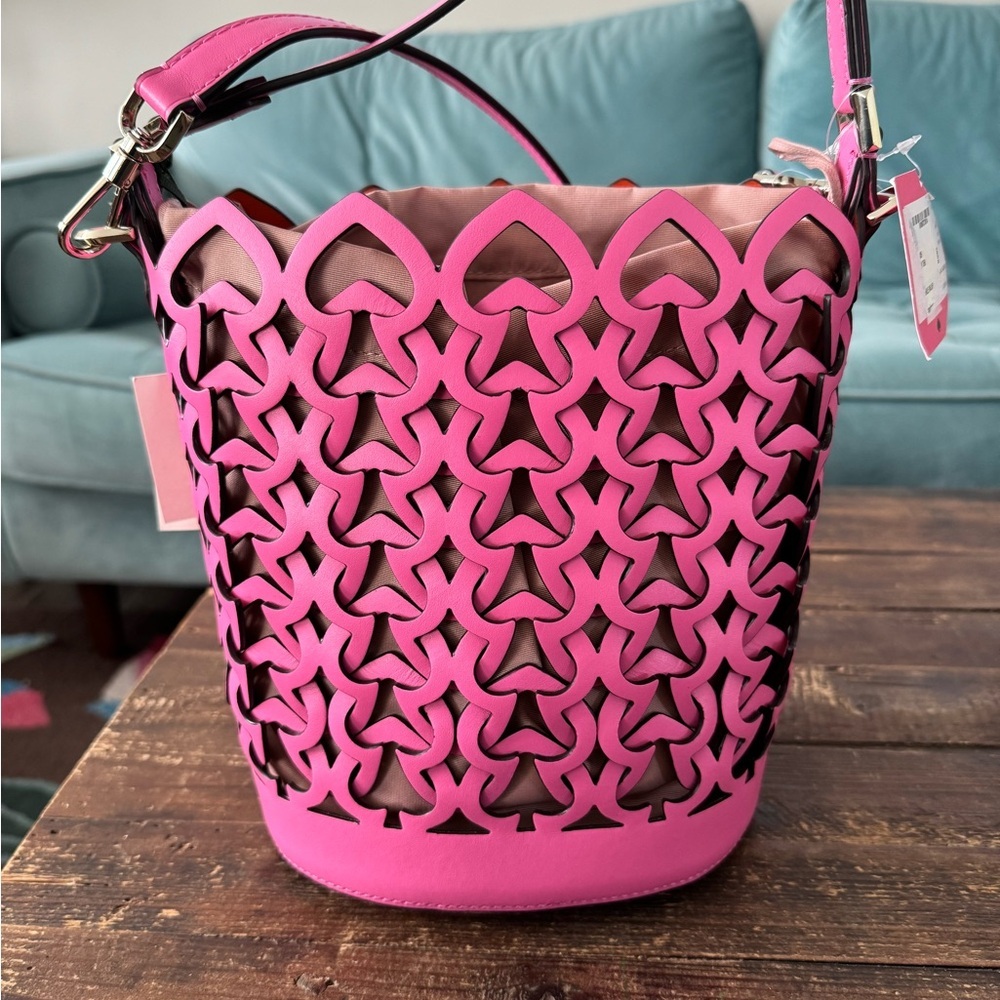 NWT Kate Spade Dorie small bucket bag in Hibiscus Tea - Picture 8 of 14